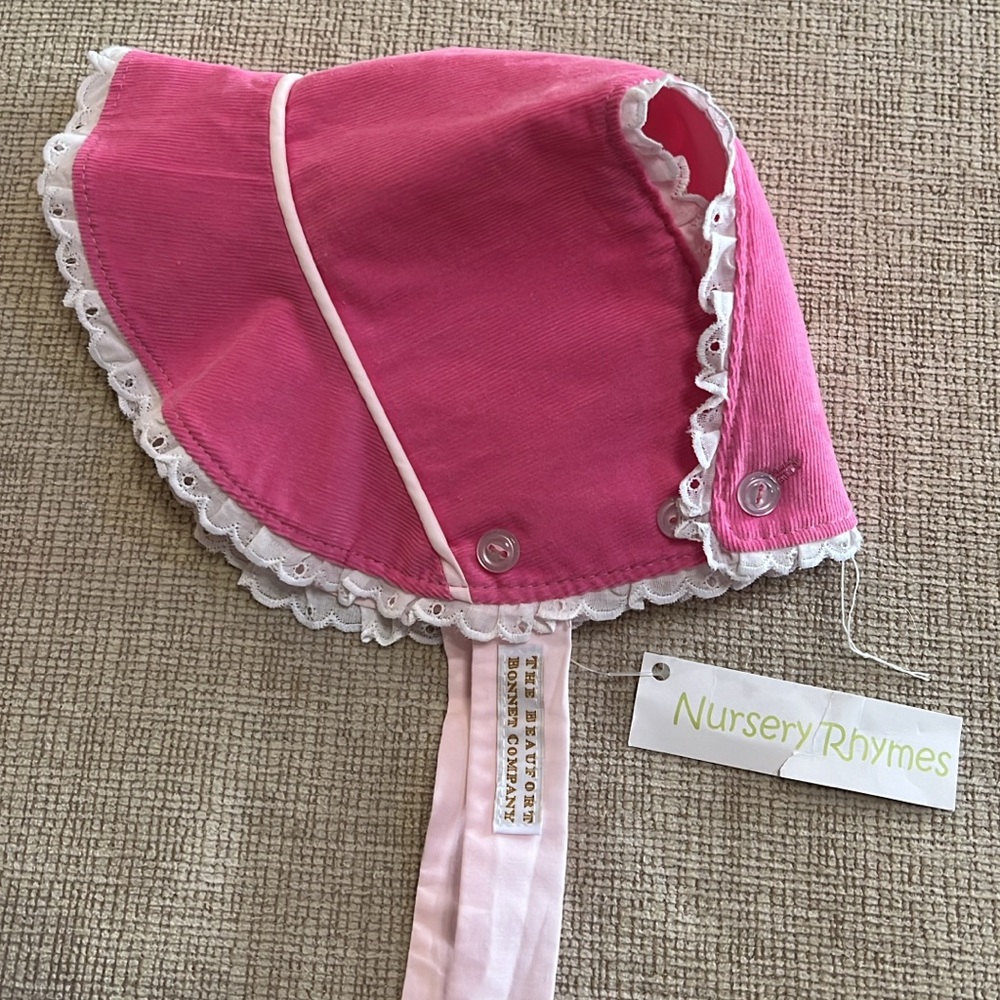Catesby Country Club Bonnet - Hampton's Hot Pink Corduroy